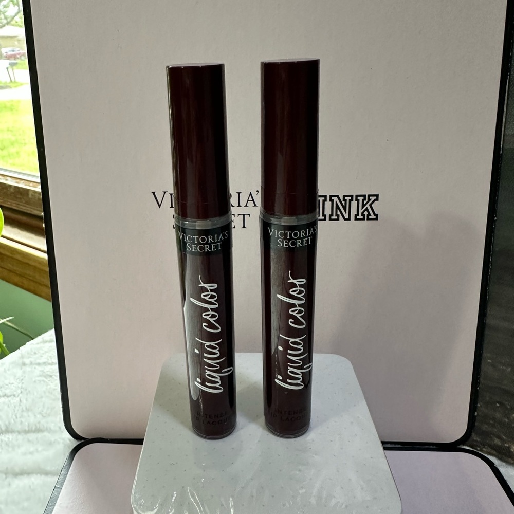 New Sealed 2 Victorias Secret Liquid Color Intense Lip Lacquer Lipstick Rebel